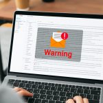email warning message on laptop lcd